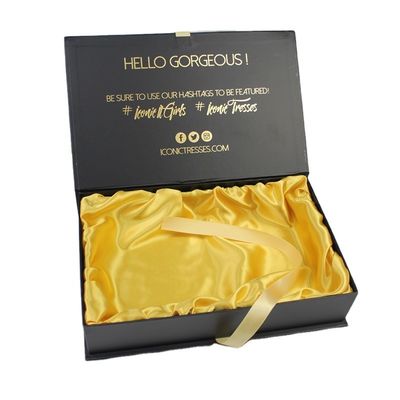 Ordine personalizzato accettato Chiusura magnetica Luxury Box per la parrucca rigide Caselle estensione dei capelli