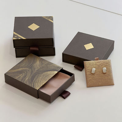 Logo personalizzato ecologico stampato rigido riciclabile stile carta imballaggio cartone cassetto scatola scorrevole per gioielli