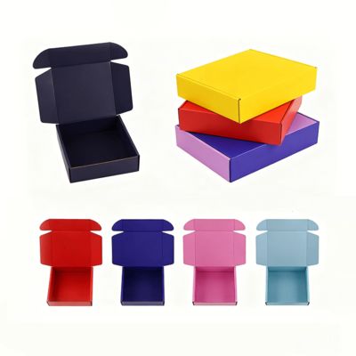 Scatola di cartone ondulato personalizzata 13*13*3cm Piccola Colorata per spedizioni Abbigliamento Laminazione lucida Materiali riciclati per spedizione candele