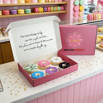 Scatole di carta kraft bianca eco-friendly su misura scatole di cartone a piegatura ondulata scatola di cartone per candele incenso cioccolato ciambelle