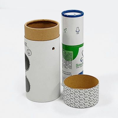 Scatole di carta riciclata per la spedizione di tubi di posta Imballaggio Scatole di candele rotonde personalizzate