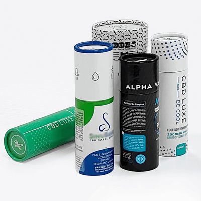 Scatole di carta riciclata per la spedizione di tubi di posta Imballaggio Scatole di candele rotonde personalizzate