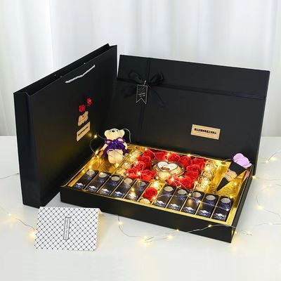 Scatole di imballaggio regalo creativo per San Valentino, scatole di imballaggio in cartone rigido rettangolare