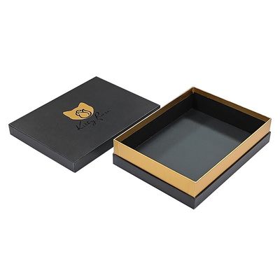 2 pezzi di coperchio rigido in cartone e scatola di base con laminazione matta e rivestimento di spugna