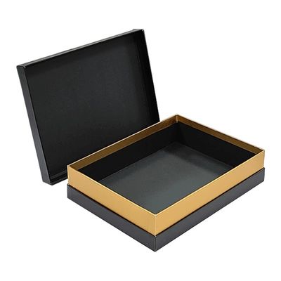 2 pezzi di coperchio rigido in cartone e scatola di base con laminazione matta e rivestimento di spugna