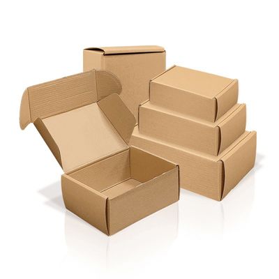 Confezione di scatole di posta in carta kraft su misura Scatole di posta in cartone ondulato riciclabile