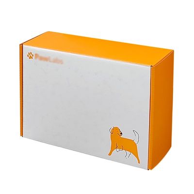 Imballaggio con scatola di carta per animali da compagnia di colore arancione Ecofriendly Dog Box Type Folders