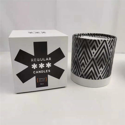 Vaso di candele personalizzato con coperchio e scatola regalo Scatole di imballaggio in stampa CMYK/PANTONE