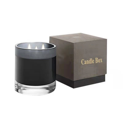 Vaso di candele personalizzato con coperchio e scatola regalo Scatole di imballaggio in stampa CMYK/PANTONE