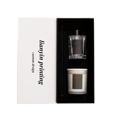 Vaso di candele personalizzato con coperchio e scatola regalo Scatole di imballaggio in stampa CMYK/PANTONE