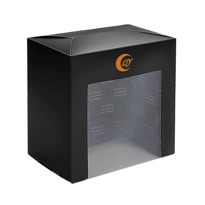 Cappuccio da baseball regalo Tuck Top Box con finestra trasparente in PVC e laminazione lucida