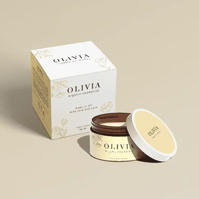 Carta rivestita Bottone per candele profumate personalizzato Imballaggio Carta pieghevole cartone stampato inverso Tuck Box