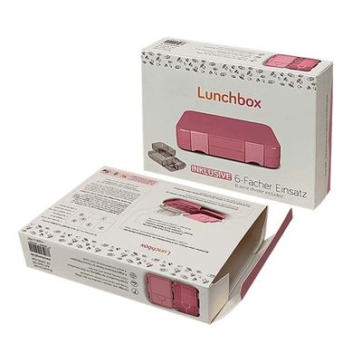 Cartone di cartone corrugato Art Paper pieghevole caldo Bento Paper Lunch Box per l'imballaggio per adulti