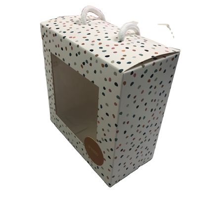 350 grammi carta rivestita rovesciato Tuck pieghevole finestrino portafoglio pieghevole con manico di corda