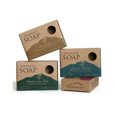 Fotogramma Candela cosmetica personalizzata Sapone Bar Carta d'arte Vendita al dettaglio Cartone pieghevole Scatole di sapone Imballaggio