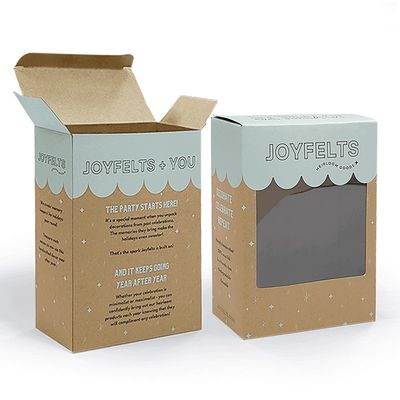 Kraft Paper Tuck Top Auto Lock Box con finestre di taglio in forma personalizzata