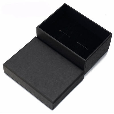 Piccola confezione regalo nera rigida anello tag cufflink confezione regalo