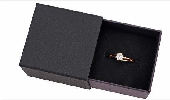 Piccolo porta anello di nozze di carta di lusso Scatola gioielleria scatola di cartone rigido con tappo