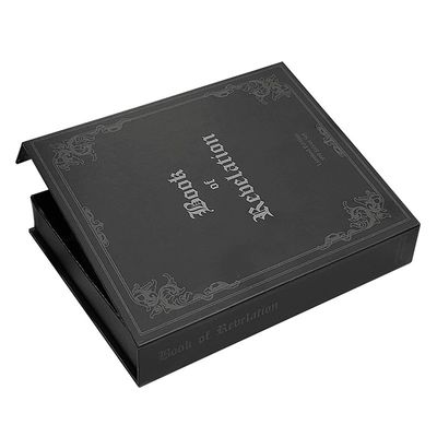 Scatola di cartone a chiusura magnetica Confezionamento di monete Scatola in stile libro falso vuoto