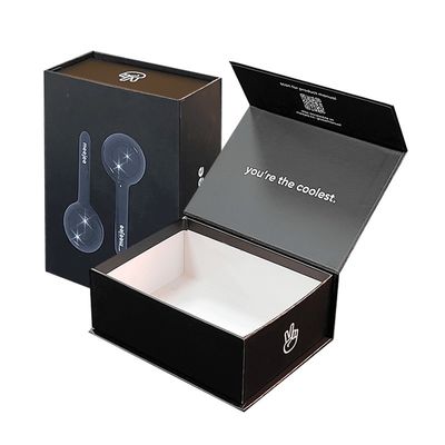 Materiali riciclati Magnete di lusso rigido a coperchio piatto Magnetica carta imballaggio scatola regalo con inserto di carta