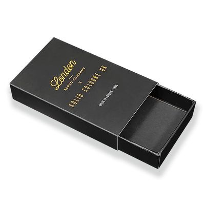 Art Paper Gift Packaging Box Box Matchbox Stile Scatole Scorrevole Box Con Gold Foil Printing