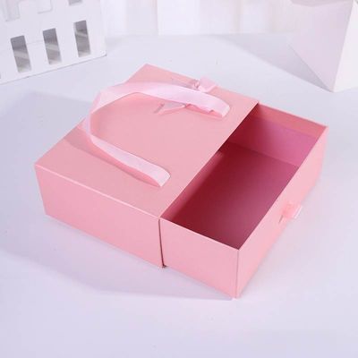 OEM ODM accettabile. campione gratuito portatile vuoto slide out imballaggio rigido tipo cassetto regalo con nastro