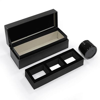 Cartone Clamshell Flip Top Candle Box Packaging per il lusso Set Tre candele regalo artigianato