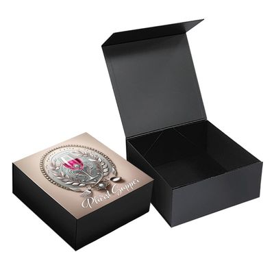 Scatola di imballaggio per banchetti in vetro con logo UV personalizzato e chiusura magnetica pieghevole