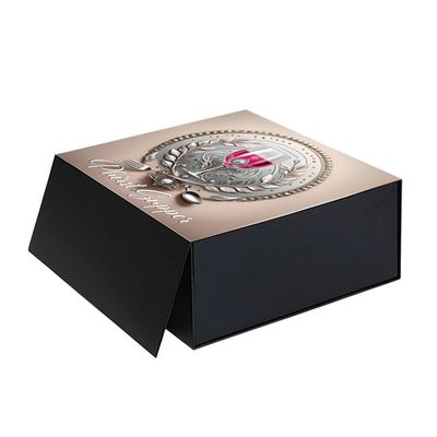 Scatola di imballaggio per banchetti in vetro con logo UV personalizzato e chiusura magnetica pieghevole