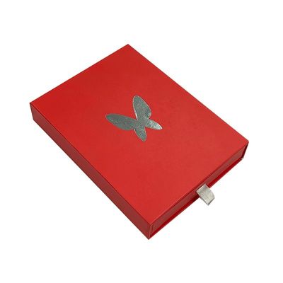 Cartone grigio personalizzare logo slide cassetto carta scatola pacchetto regalo scatola con foglio d'argento