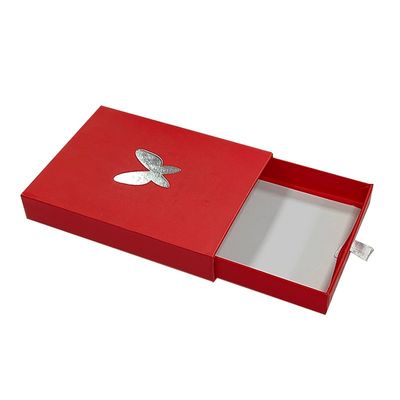 Cartone grigio personalizzare logo slide cassetto carta scatola pacchetto regalo scatola con foglio d'argento