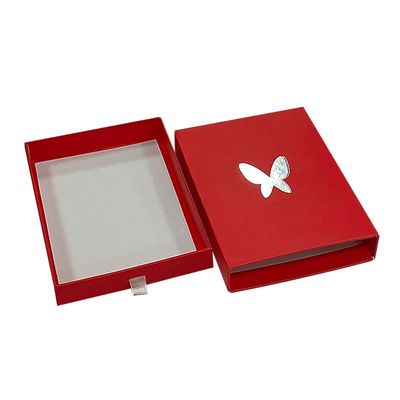 Cartone grigio personalizzare logo slide cassetto carta scatola pacchetto regalo scatola con foglio d'argento