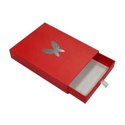 Cartone grigio personalizzare logo slide cassetto carta scatola pacchetto regalo scatola con foglio d'argento