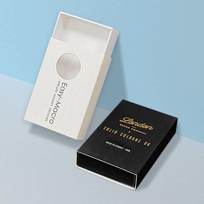 Cartoni regalo per sapone a base di fiori con logo personalizzato Cartone di carta con finestra trasparente