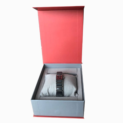 Cartone rosso carta vuota orologio da polso scatola regalo imballaggio personalizzato