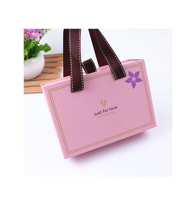 Dimensioni personalizzate Piccolo cassetto confezionamento scatola sacchetti regalo di carta con maniglie a nastro
