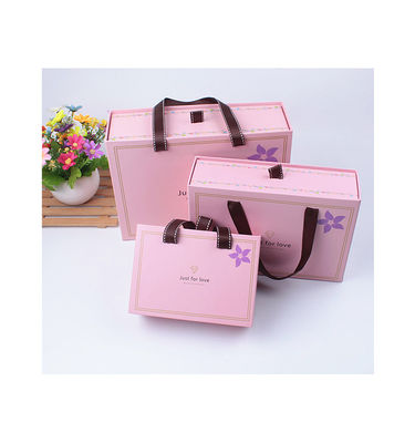 Dimensioni personalizzate Piccolo cassetto confezionamento scatola sacchetti regalo di carta con maniglie a nastro