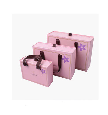 Dimensioni personalizzate Piccolo cassetto confezionamento scatola sacchetti regalo di carta con maniglie a nastro