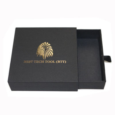Scatole di imballaggio per cassetti di cartone, texture personalizzate, scatole di cartone scorrevoli nere