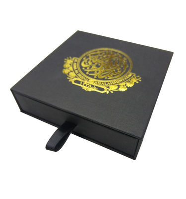 Scatole di imballaggio per cassetti di cartone, texture personalizzate, scatole di cartone scorrevoli nere