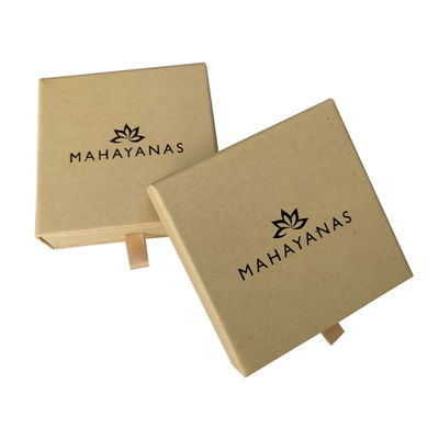 Gioielli Slide Scatole regalo aperte Scatole di carta kraft marrone riciclato eco-compatibile