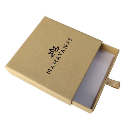 Gioielli Slide Scatole regalo aperte Scatole di carta kraft marrone riciclato eco-compatibile