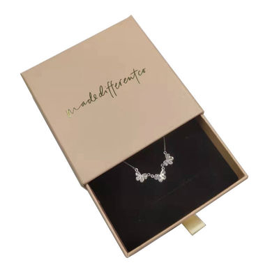 Carta rivestita Luxury Slide Drawer Box Gioielli Box con logo del cliente FSC certificato