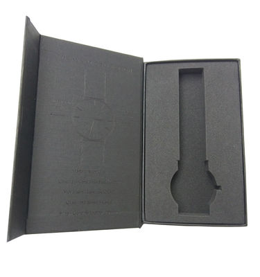 Gioielli, orologi, occhiali, confezionamento scatola di carta con chiusura magnetica e inserto EVA