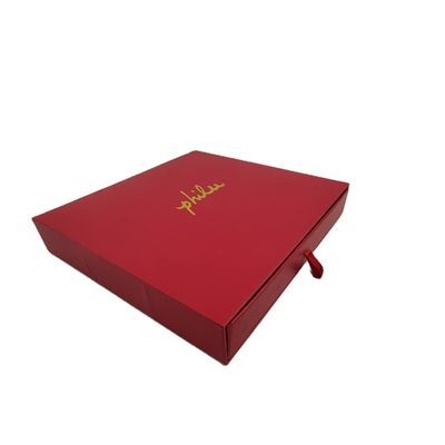 Set regalo con scatola magnetica rossa riciclabile CMYK/PANTONE