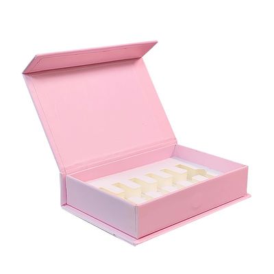 Perfume rosa personalizzato bottiglia di olio essenziale scatole di carta magnetica di schiuma con laminazione Matt
