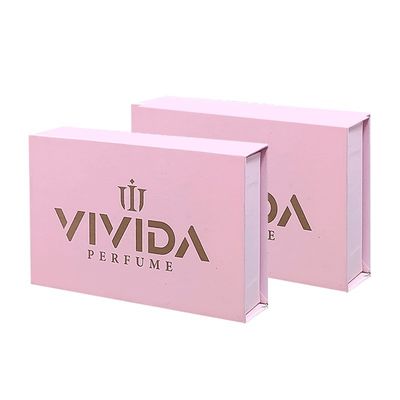 Perfume rosa personalizzato bottiglia di olio essenziale scatole di carta magnetica di schiuma con laminazione Matt