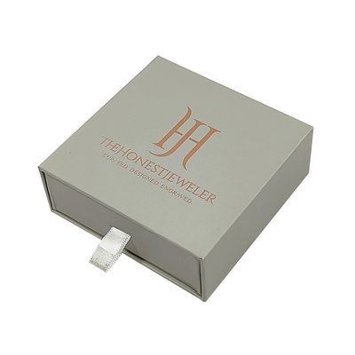 CMYK Piccolo cassetto a cassetti a diapositivi Imballaggio Cassetto a diapositivi a carta rustica Hard Gioielli Cassa regalo