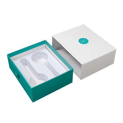 UV Finish Menta e bianco rigido palloni di ghiaccio di cartone per massaggio facciale set regalo rulli