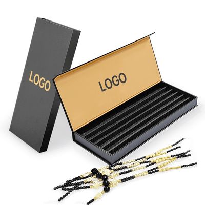 Confezione gialla rigida e bianca per fagioli di plastica Braccialetti del tempio del fascino 6 braccialetti set
